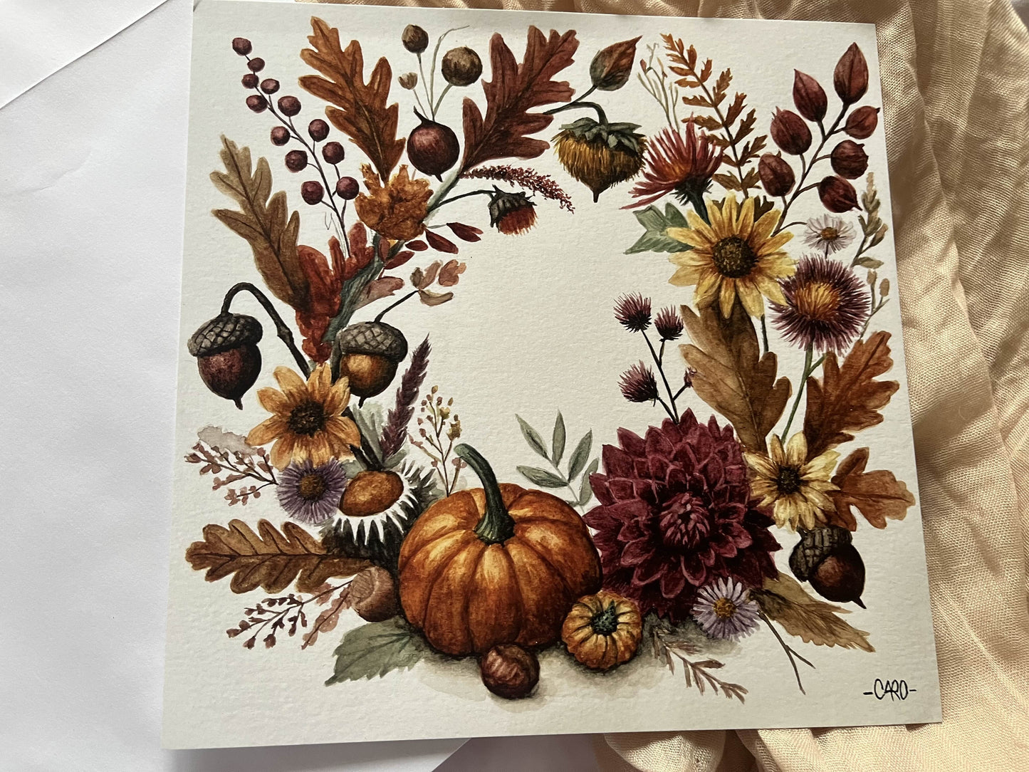 Carte Postale Couronne d'Automne (box Automne 2025)