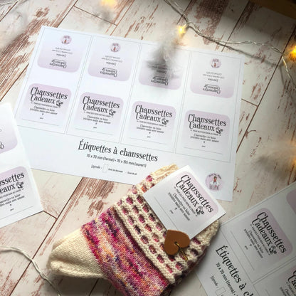 Etiquettes pour vos chaussettes "Même les Anges Tricotent"