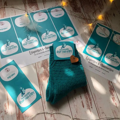 Etiquettes pour vos chaussettes Trop Chouettes