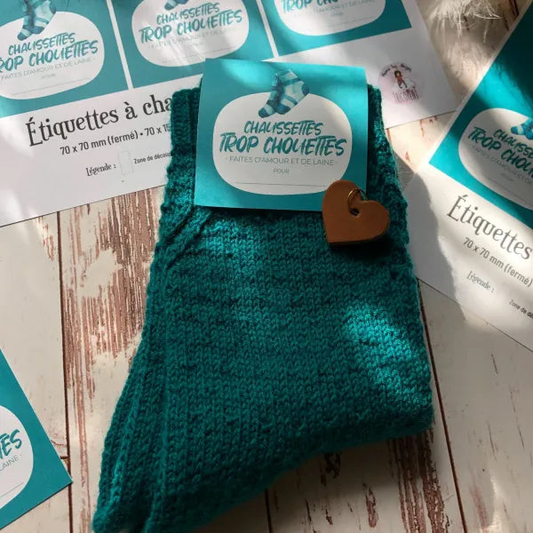 Etiquettes pour vos chaussettes Trop Chouettes